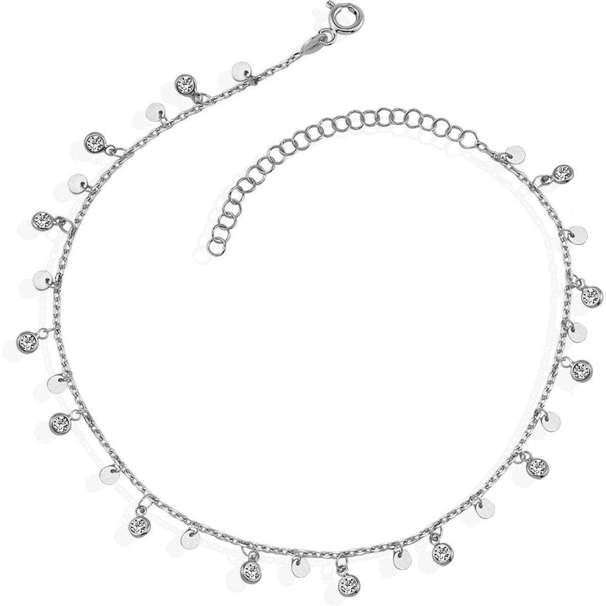 Zartes Silber Charm Fußkettchen Armband