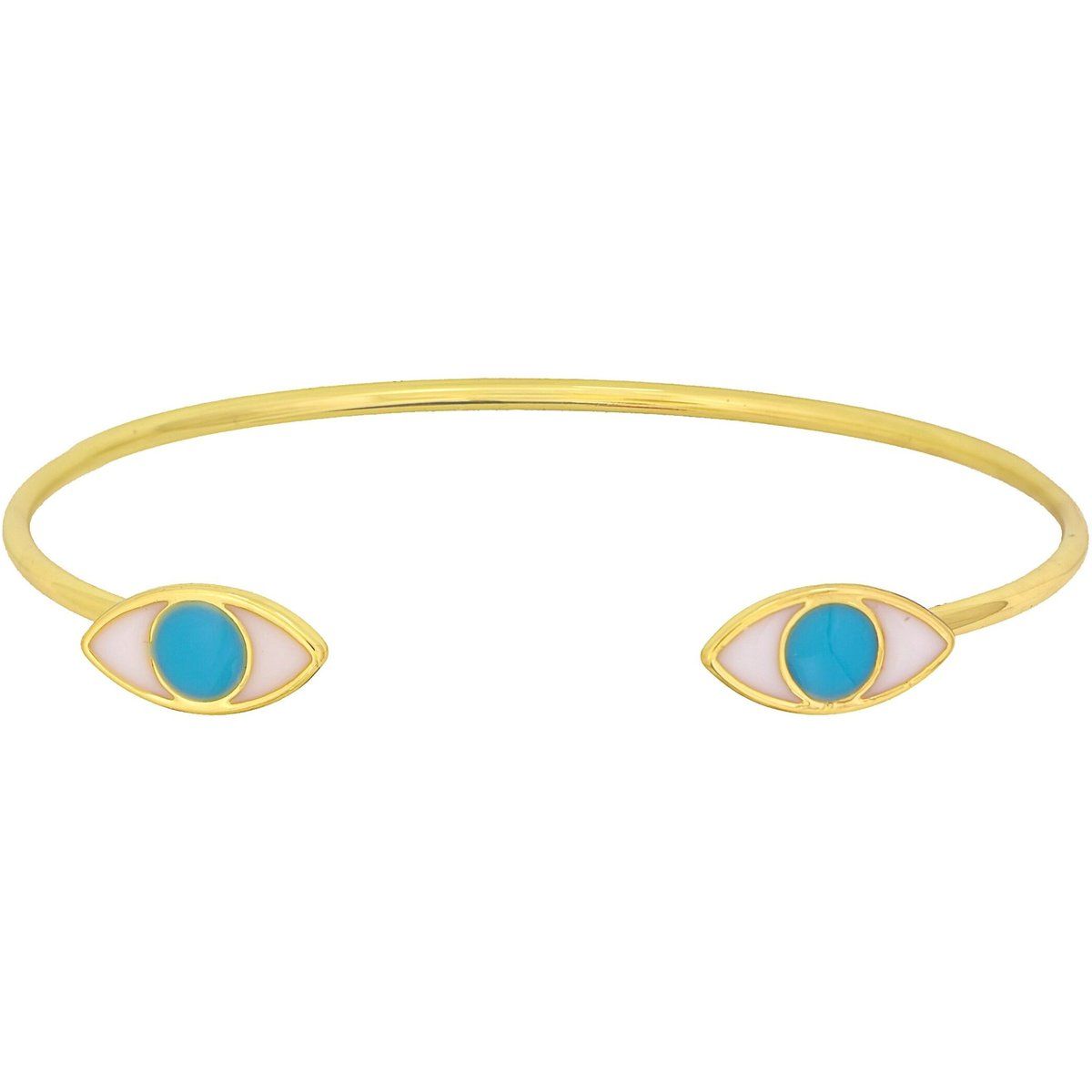 Offener Armreif mit Evil Eye