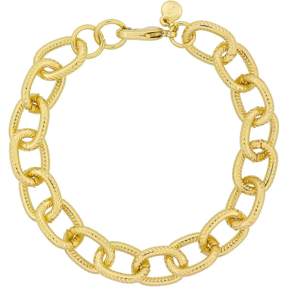 Strukturiertes, vergoldetes Gliederarmband