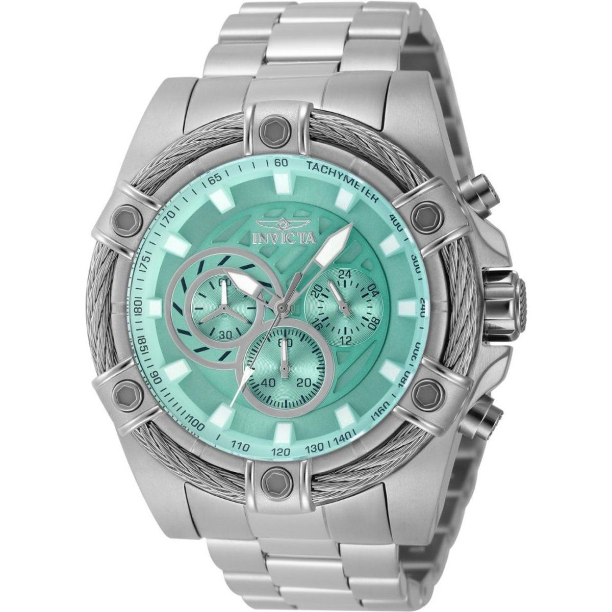 Invicta Bolt Silberfarbene Chronographenuhr