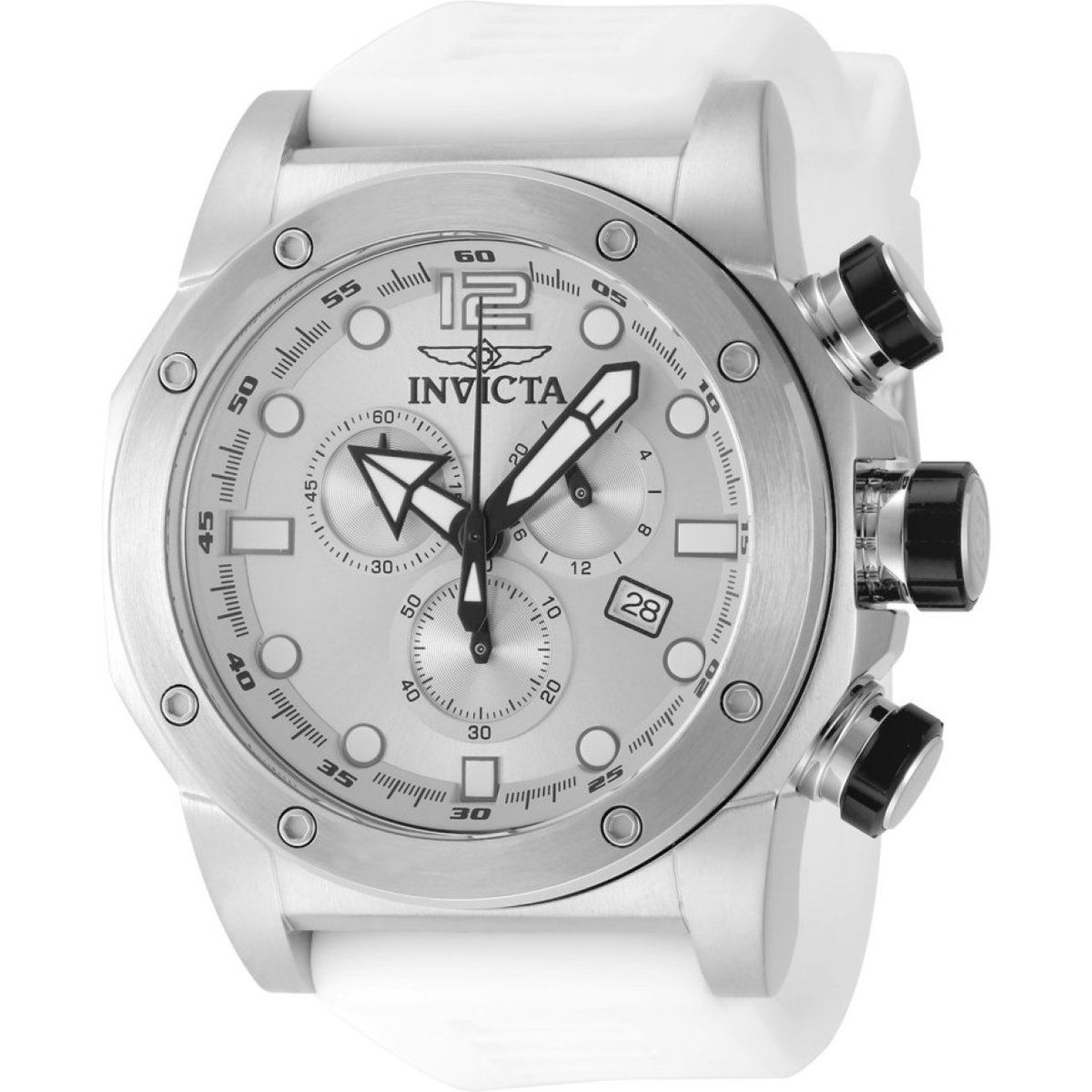 Herren Chronograph Uhr Silberfarben