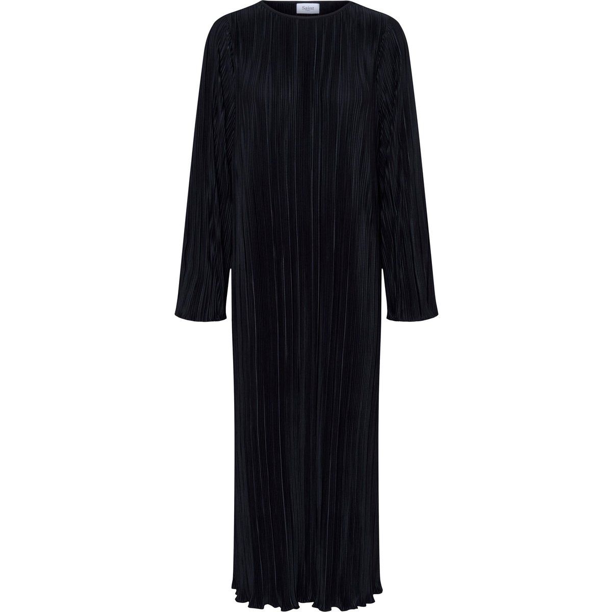 Plissee-Midikleid mit langen Ärmeln
