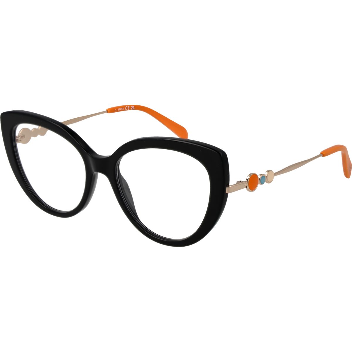 Cat-Eye Rahmenbrille mit Akzenten