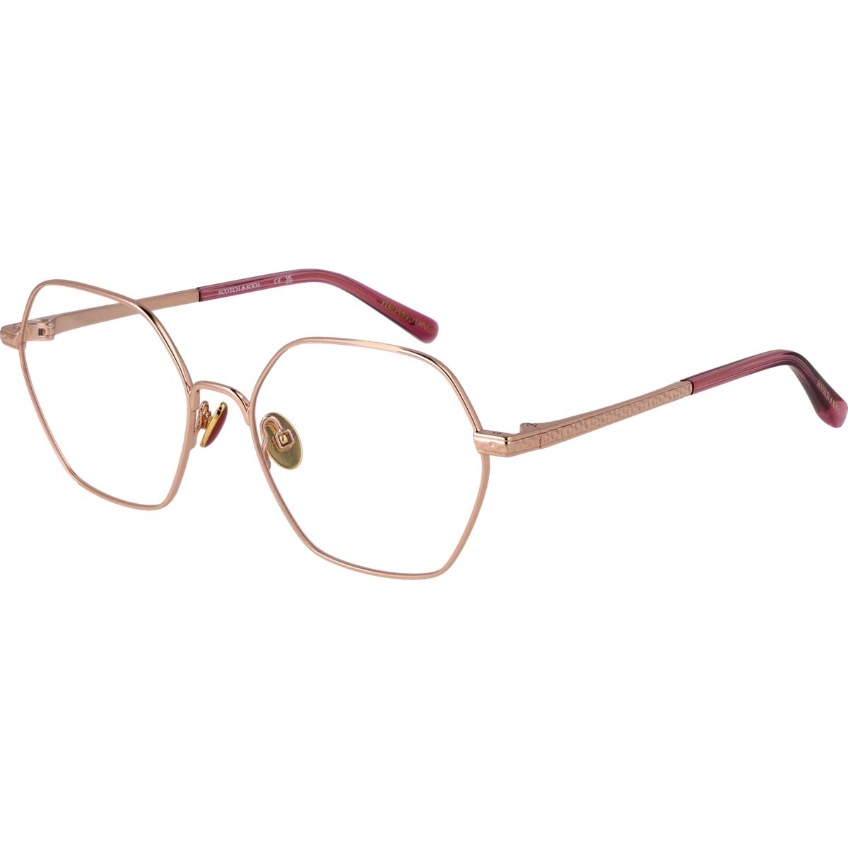 Geometrische Brille mit Metallrahmen