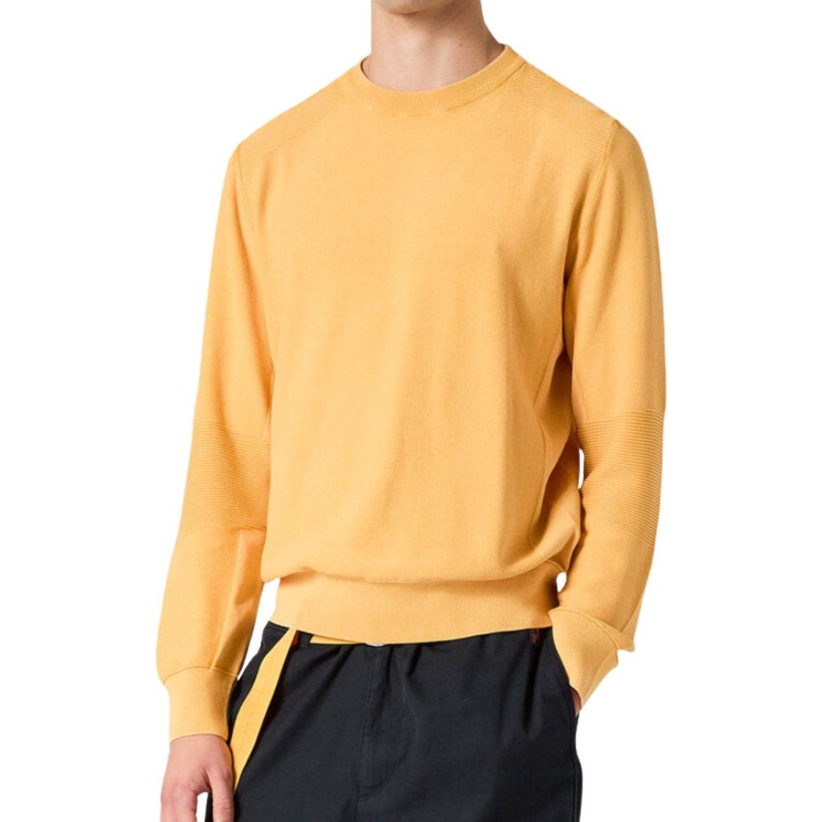 Klassischer Rundhals Strickpullover Baumwolle