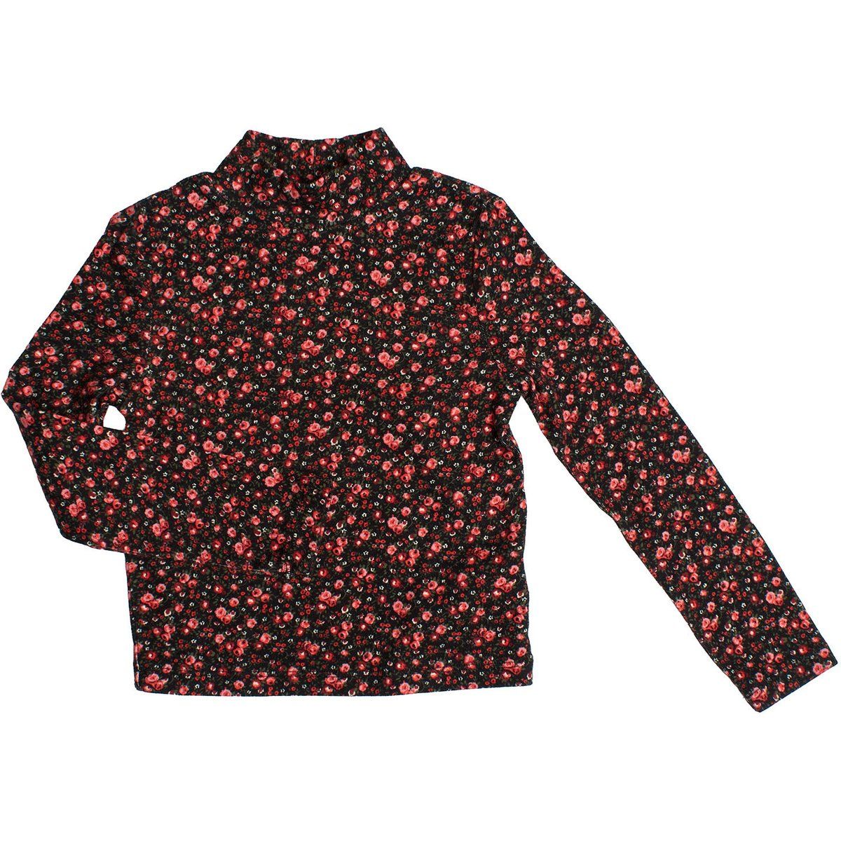 Langärmeliges Rollkragenshirt mit Blumendruck