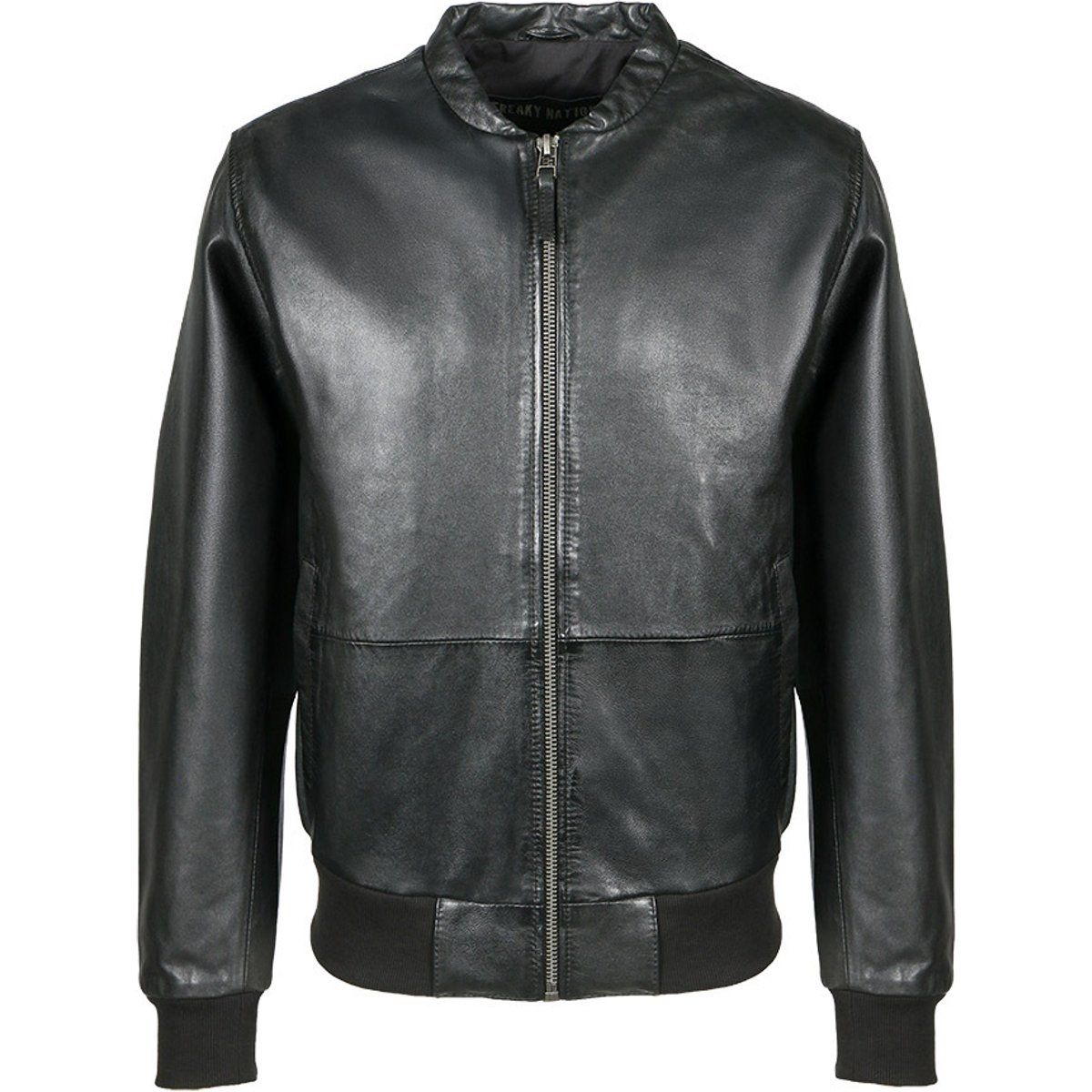 Klassische Leder Bomberjacke Blouson-Stil