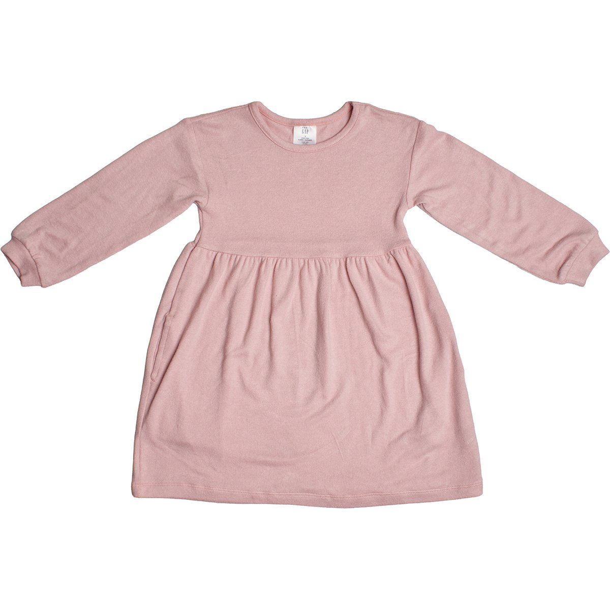 Langärmeliges Kleid mit Raffung für Mädchen