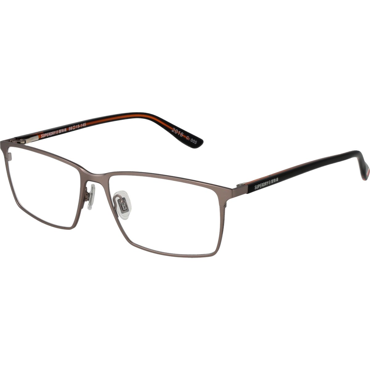 Rechteckige Vollrandbrille Gunmetal