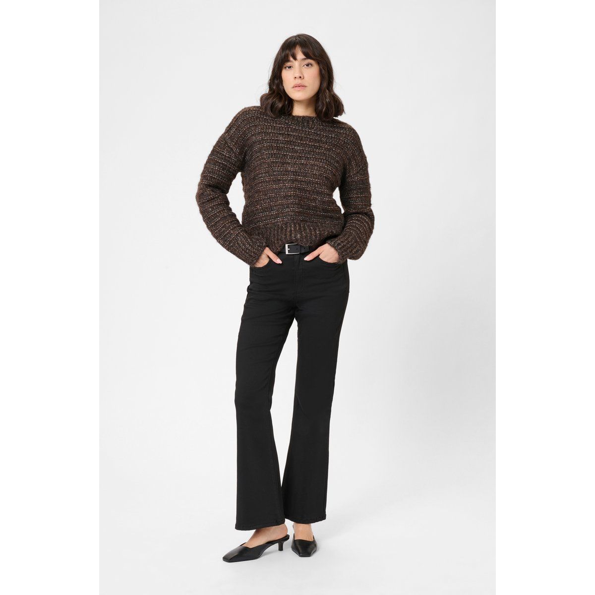 Strickpullover KAmarena Strickpullover Loose fit dark brown