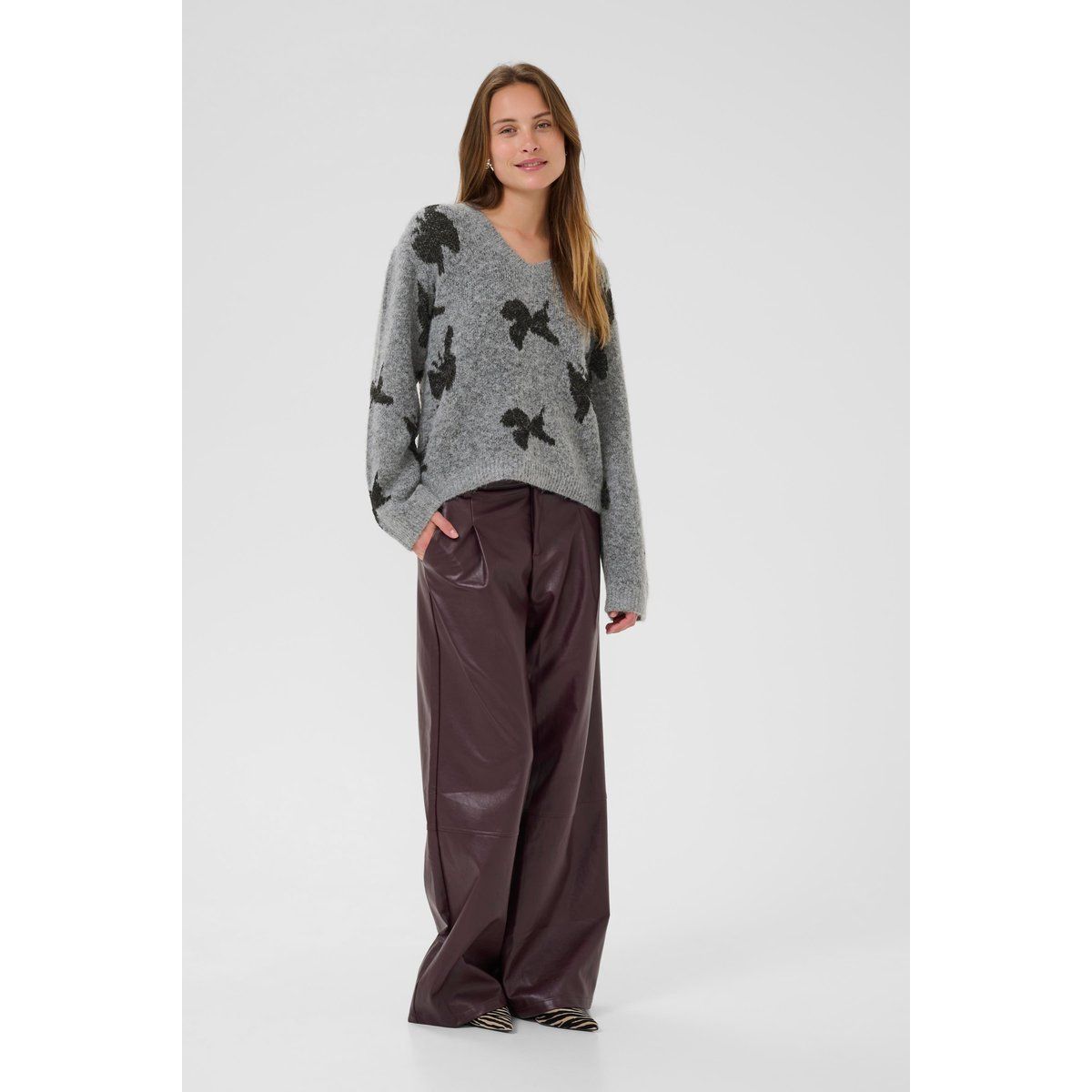 Strickpullover CUfreya Strickpullover Relaxed fit black darkgrey