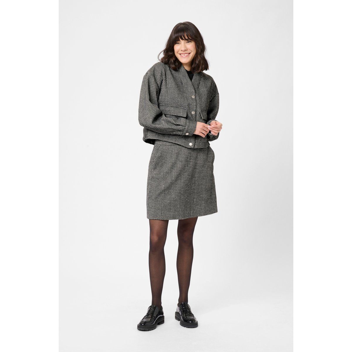 Jacke KAvalentina Jacke Loose fit black white