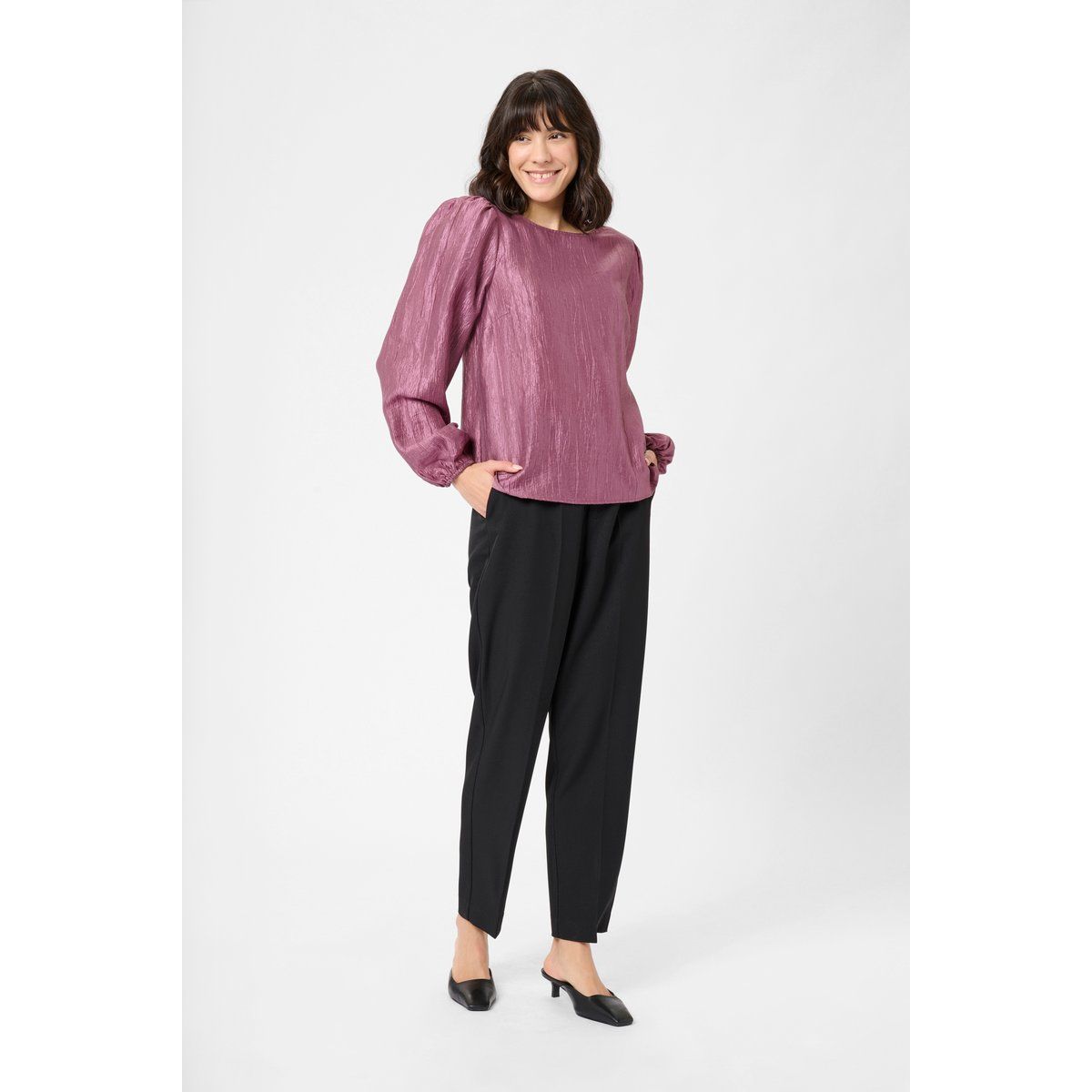 Langarm-Bluse KArizz Langarm-Bluse Regular fit purple
