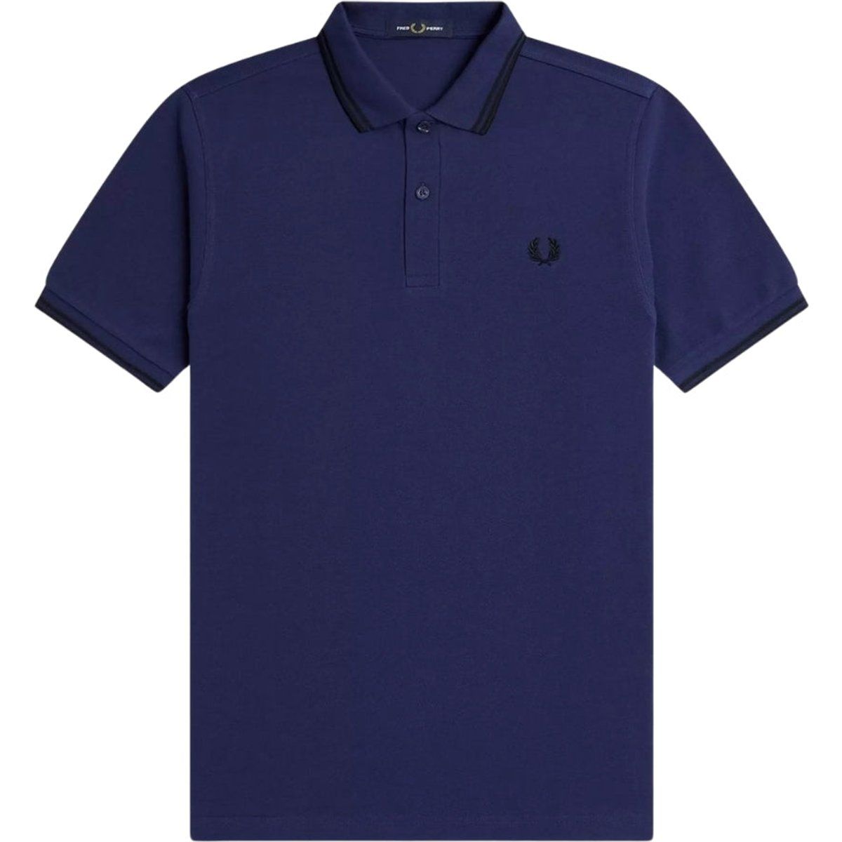Marineblaues Piqué-Poloshirt für Herren