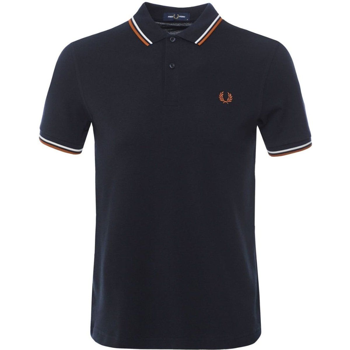 Marineblaues Poloshirt mit Doppelkragen