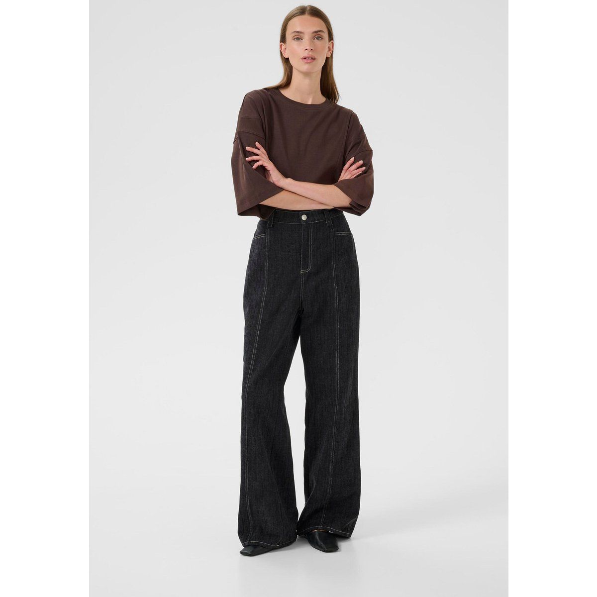 Casual Hose KBBeverly Casual Hose Loose fit dark grey