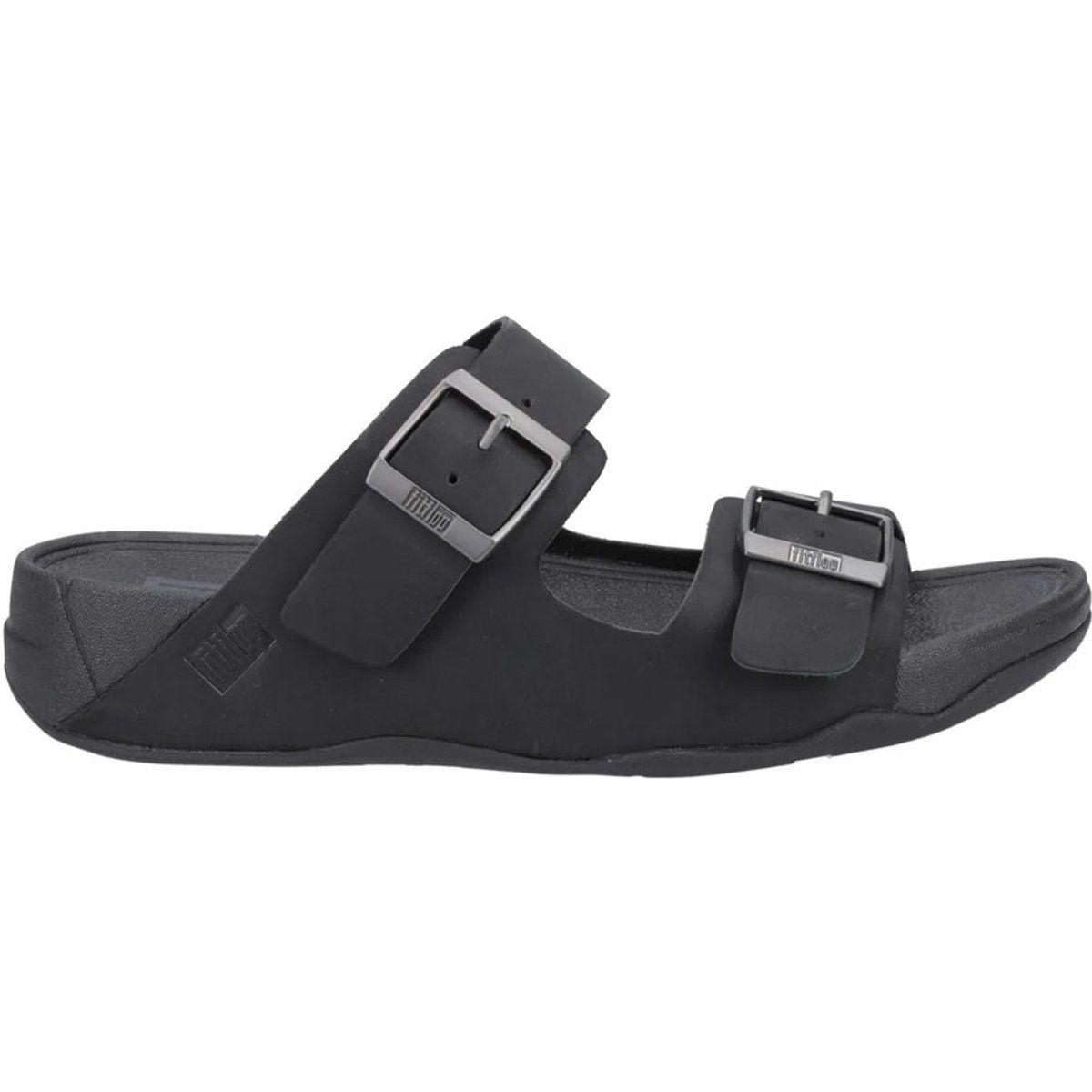 FitFlop - Herren Badesandale "Gogh Moc", Leder (Schwarz)