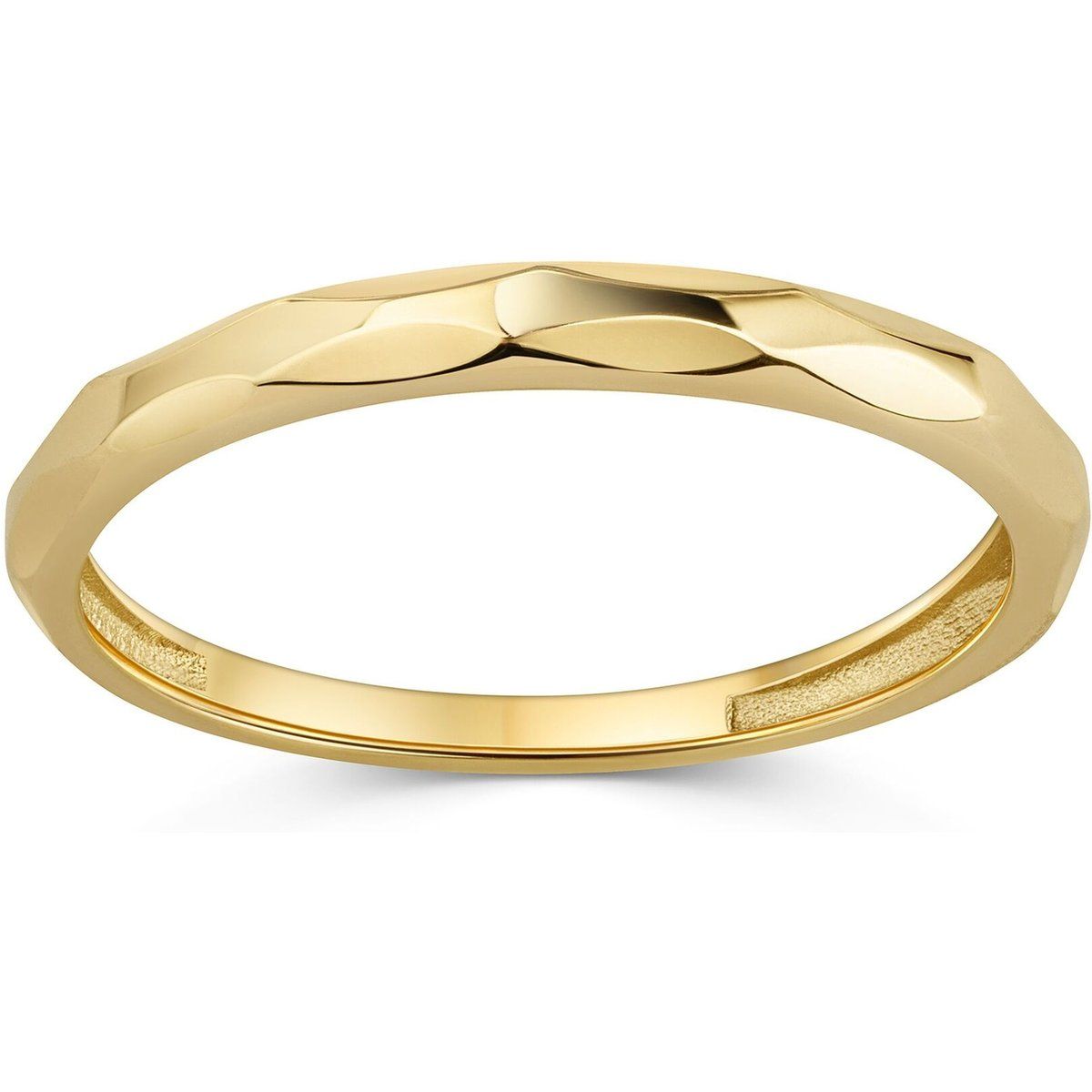 Facettierter Ring aus Gelbgold