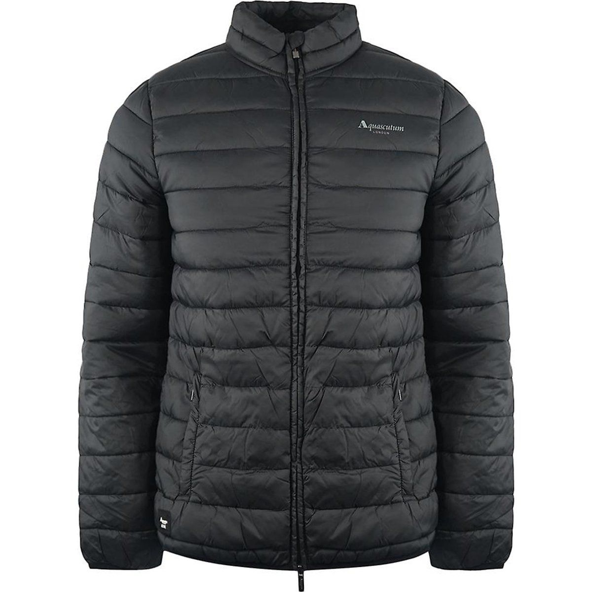 Aquascutum Herren Logo Steppjacke (Schwarz)