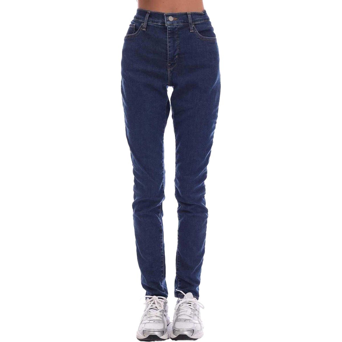 Hochtaillierte Skinny Jeans aus Denim