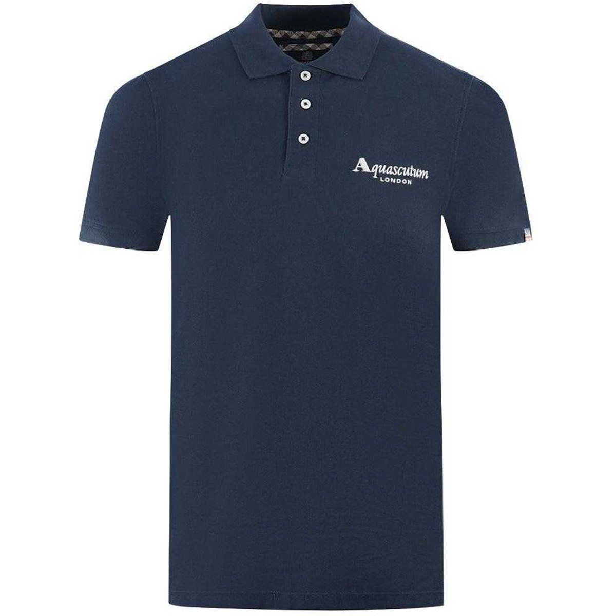 Aquascutum Unisex Erwachsene London Klassisches Polohemd (Marineblau)