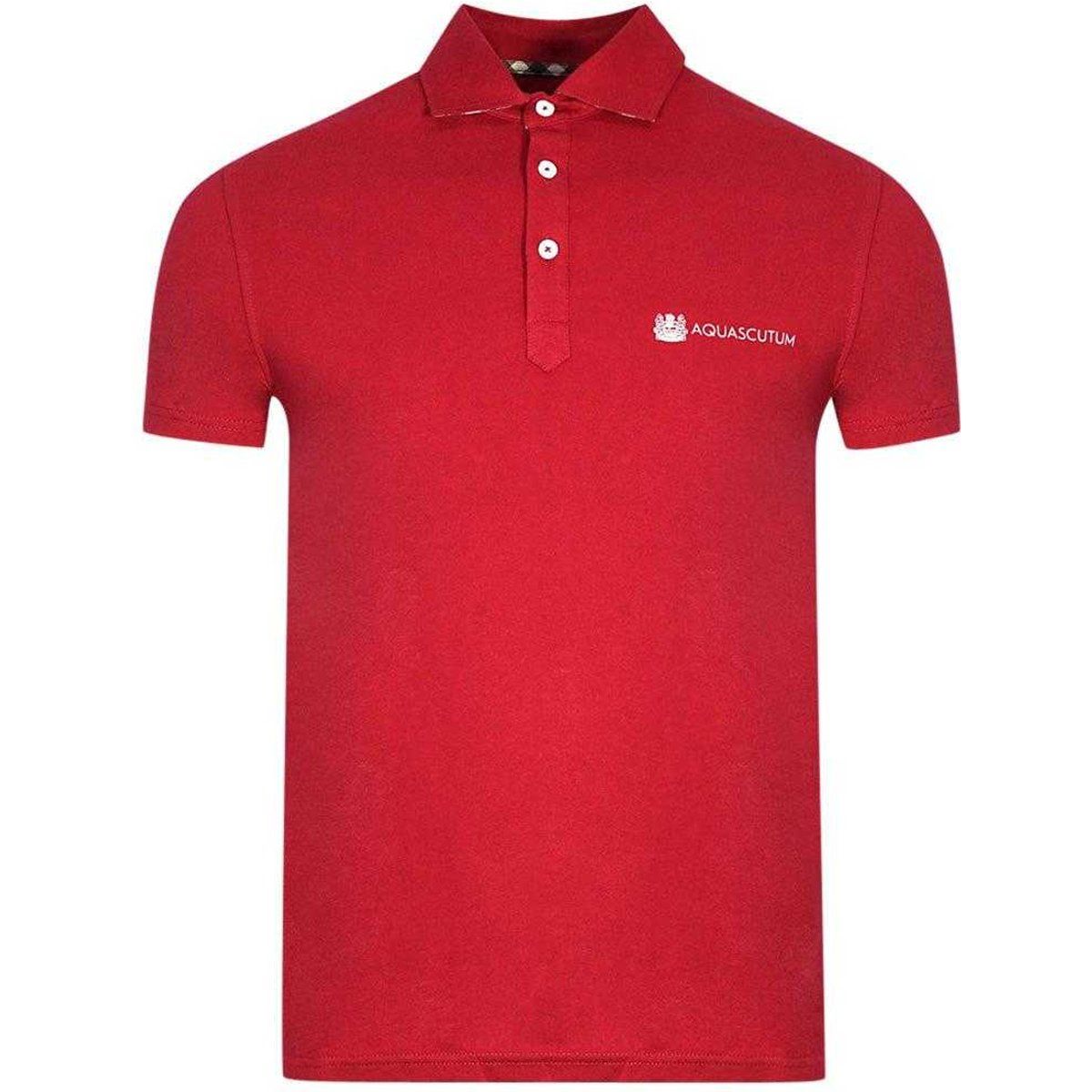 Aquascutum - "Aldis" Poloshirt für Herren/Damen Unisex (Rot)