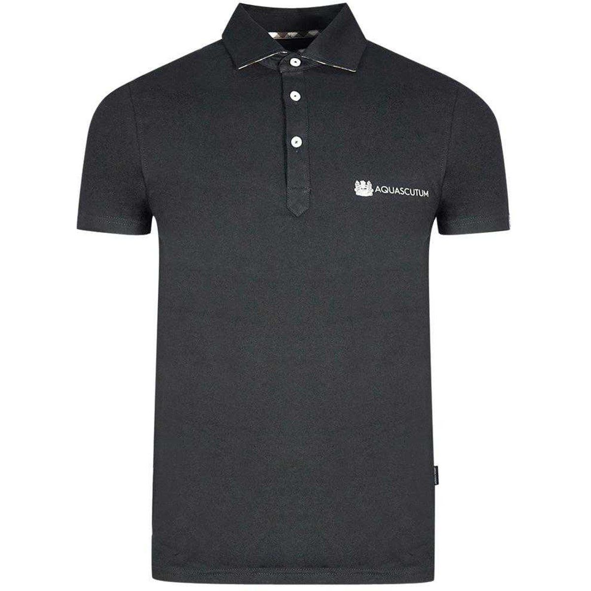 Aquascutum - "Aldis" Poloshirt für Herren/Damen Unisex (Schwarz)