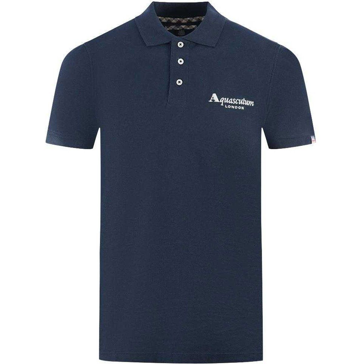 Aquascutum - "London 1851" Poloshirt für Herren/Damen Unisex (Marine)