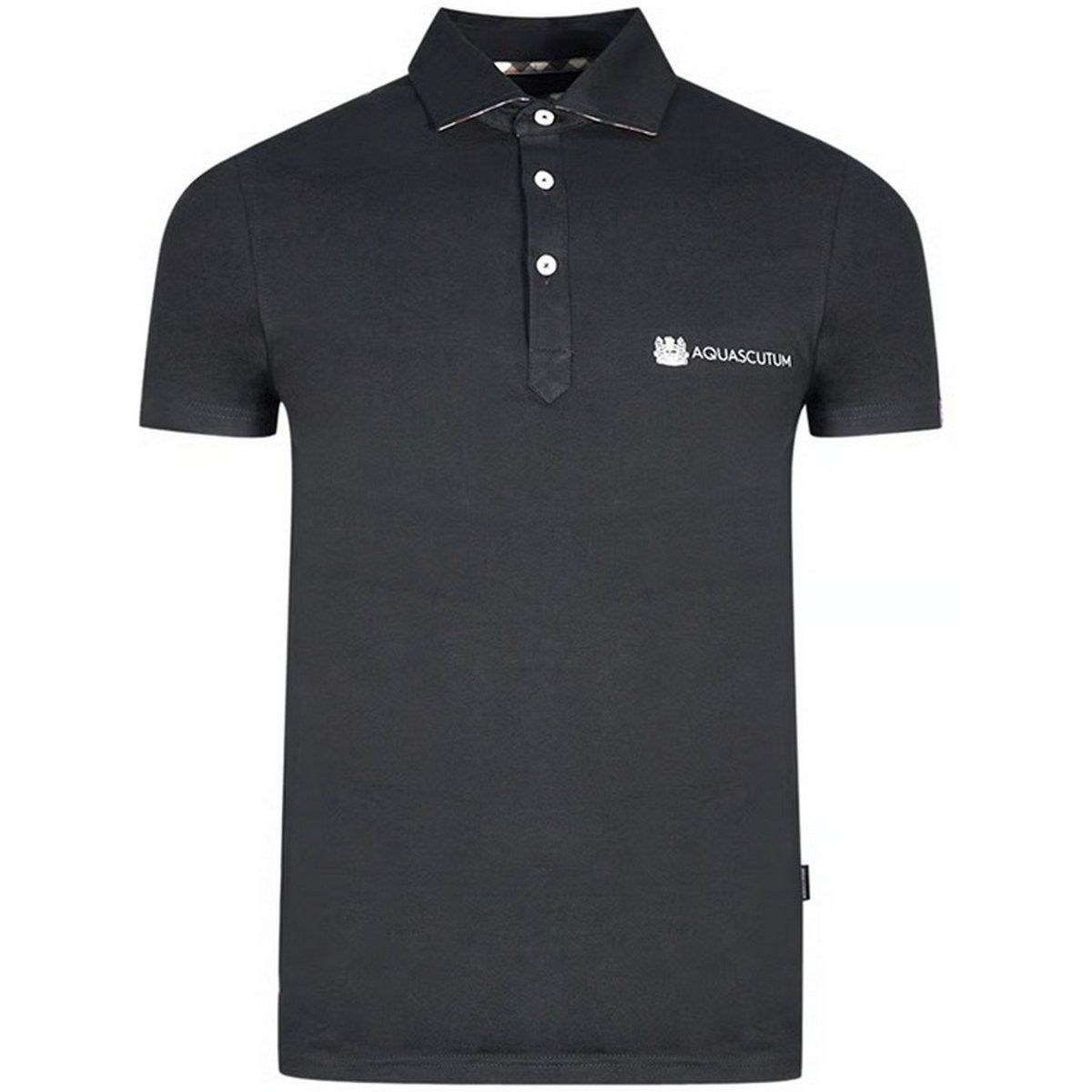 Aquascutum Unisex Erwachsene Aldis Logo Polo Shirt (Schwarz)