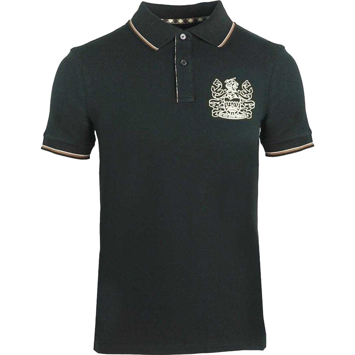 Aquascutum Unisex-Erwachsenen Aldis Crest Polo-Shirt (Schwarz)