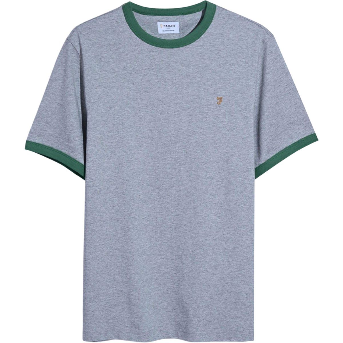 Herren Heather Grey Ringer T-Shirt