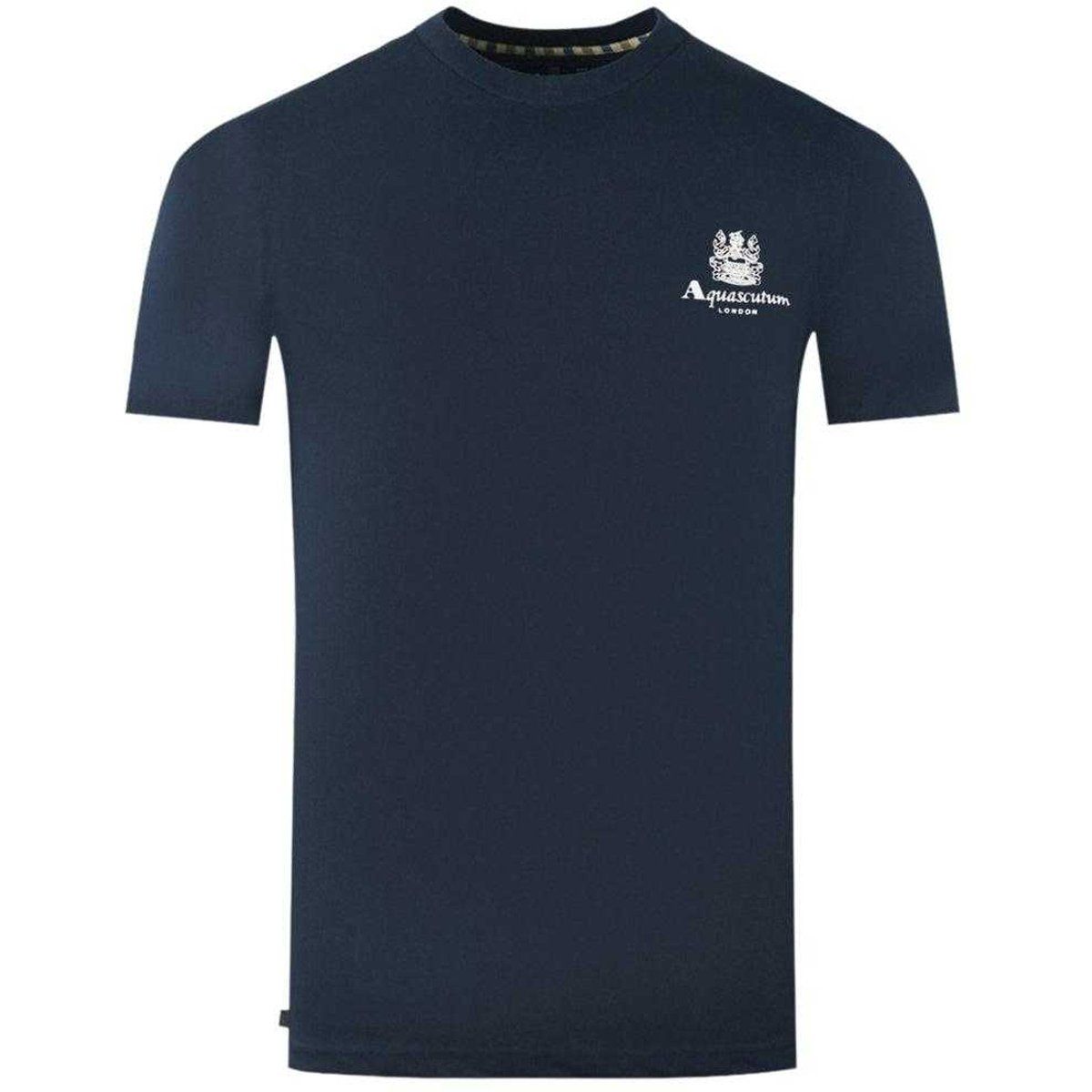 Aquascutum Herren London Aldis Logo T-Shirt (Marineblau)