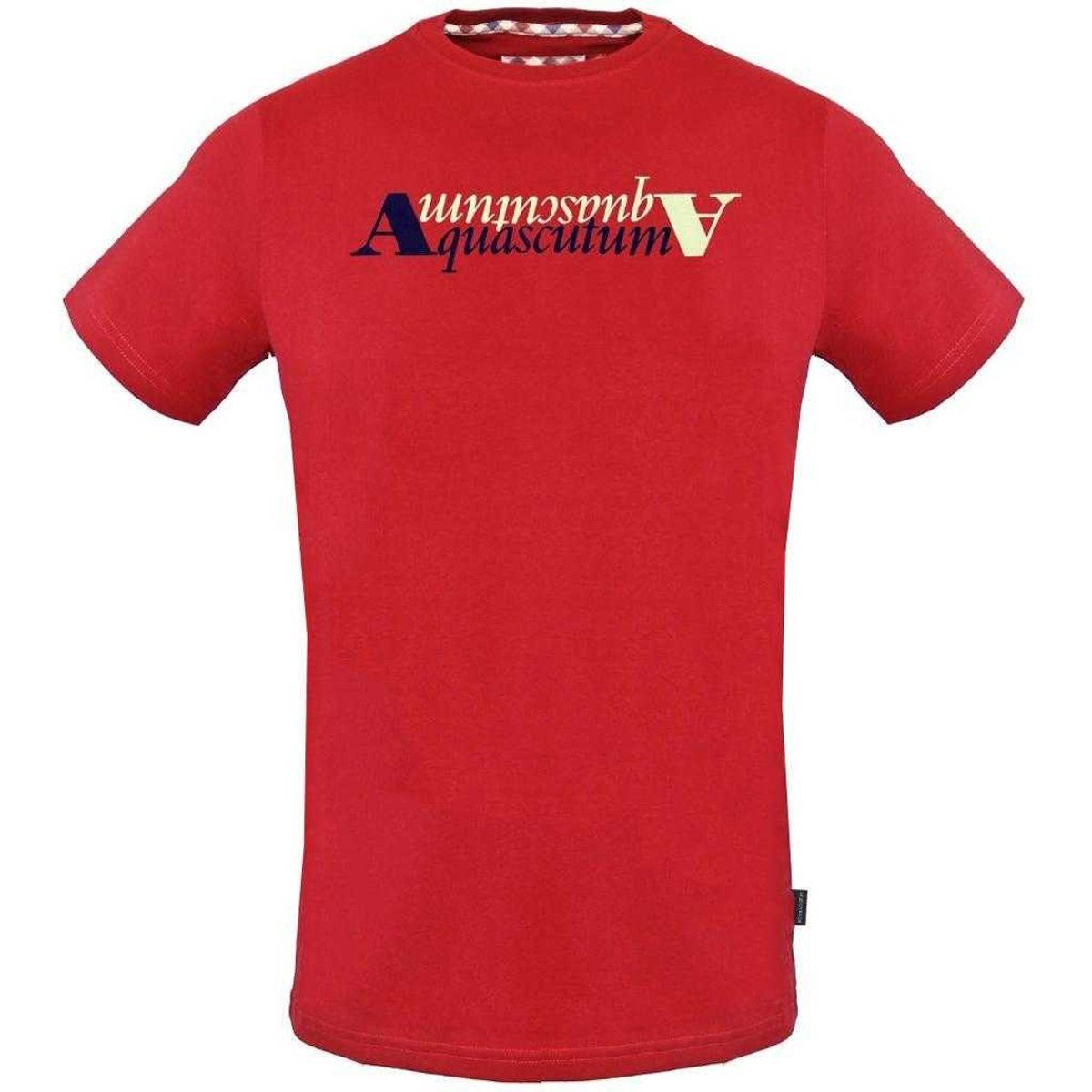 Aquascutum Herren Reflection Logo T-Shirt (Rot)