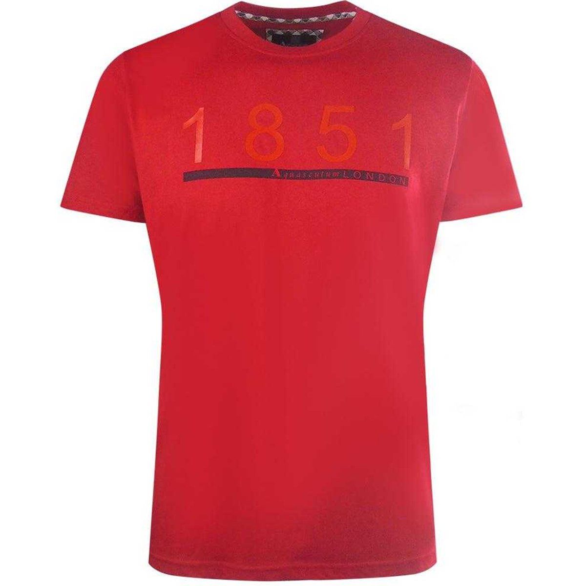 Herren rotes T-Shirt mit Logo-Grafik