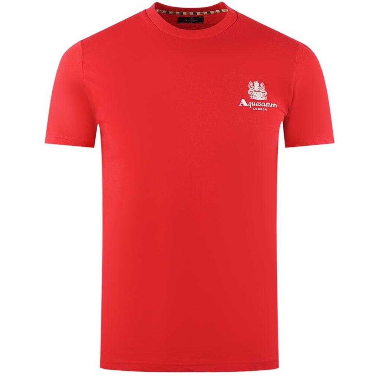 Aquascutum Herren London Aldis Logo T-Shirt (Rot)