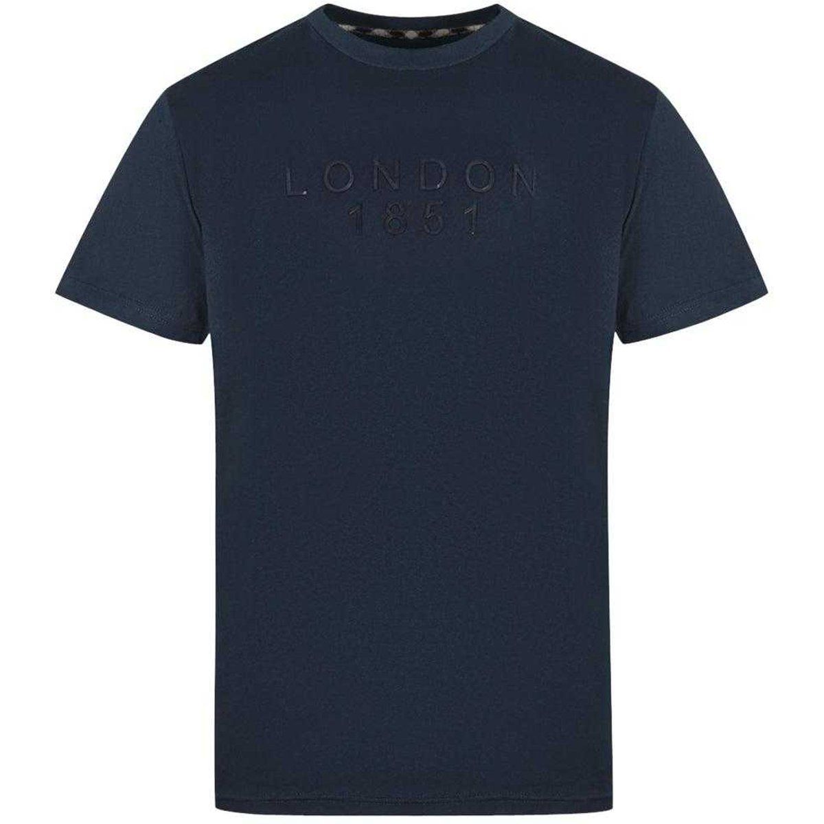 Aquascutum - "London 1851" T-Shirt für Herren, verklebt (Dunkles Marineblau)