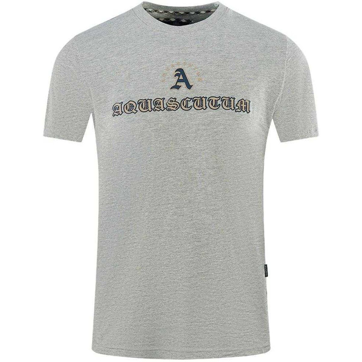 Aquascutum - T-Shirt für Herren/Damen Unisex, Logo (Grau)