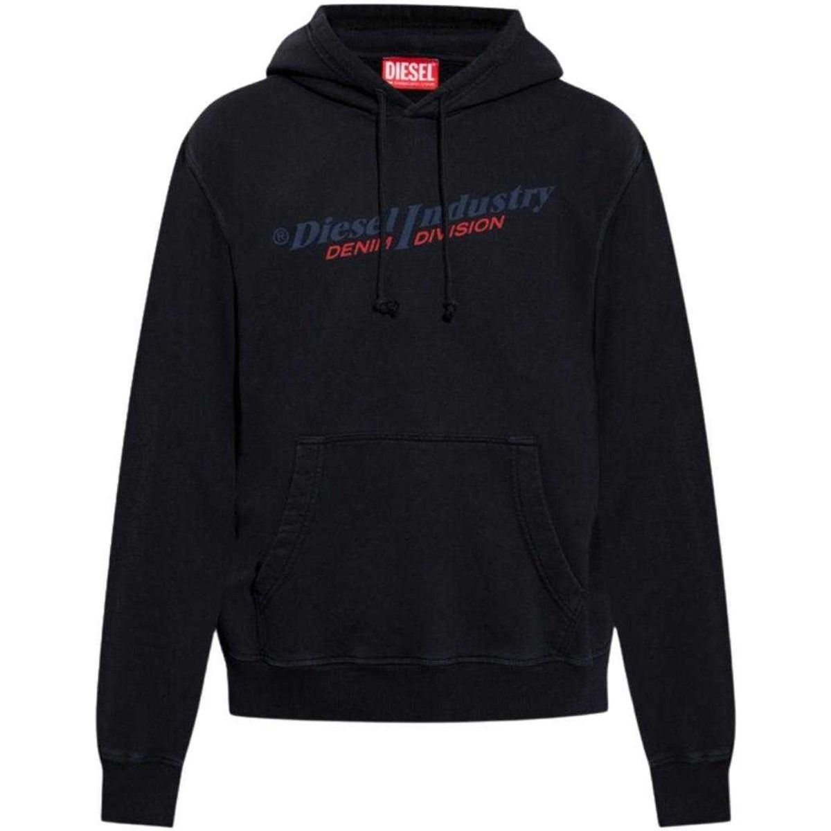Diesel - "Industry Denim Division" Kapuzenpullover für Herren (Schwarz)