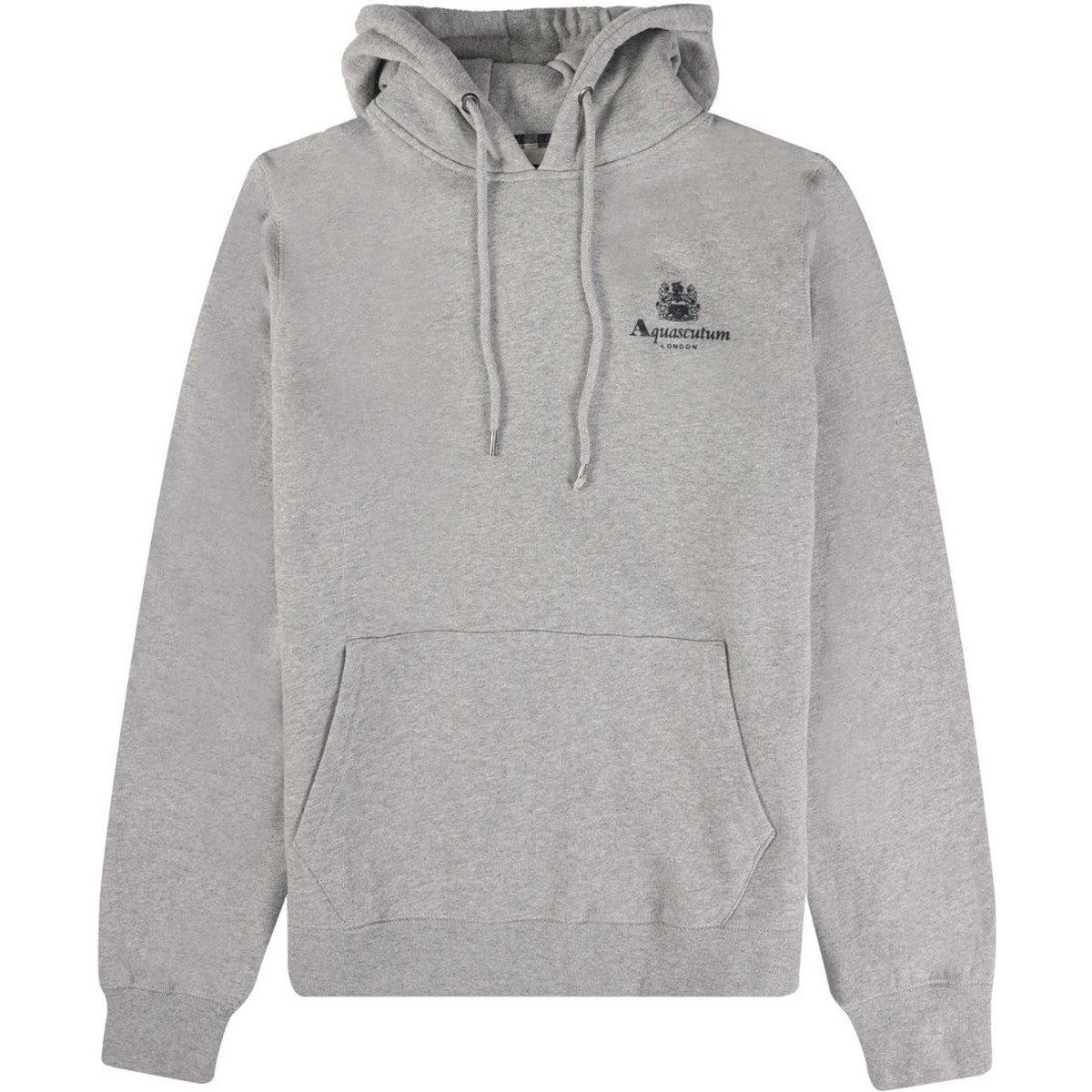 Aquascutum Herren Active Kleines Logo Hoodie (Grau)