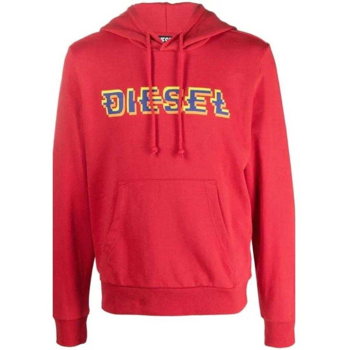 Diesel - Kapuzenpullover für Herren, Logo (Rot)