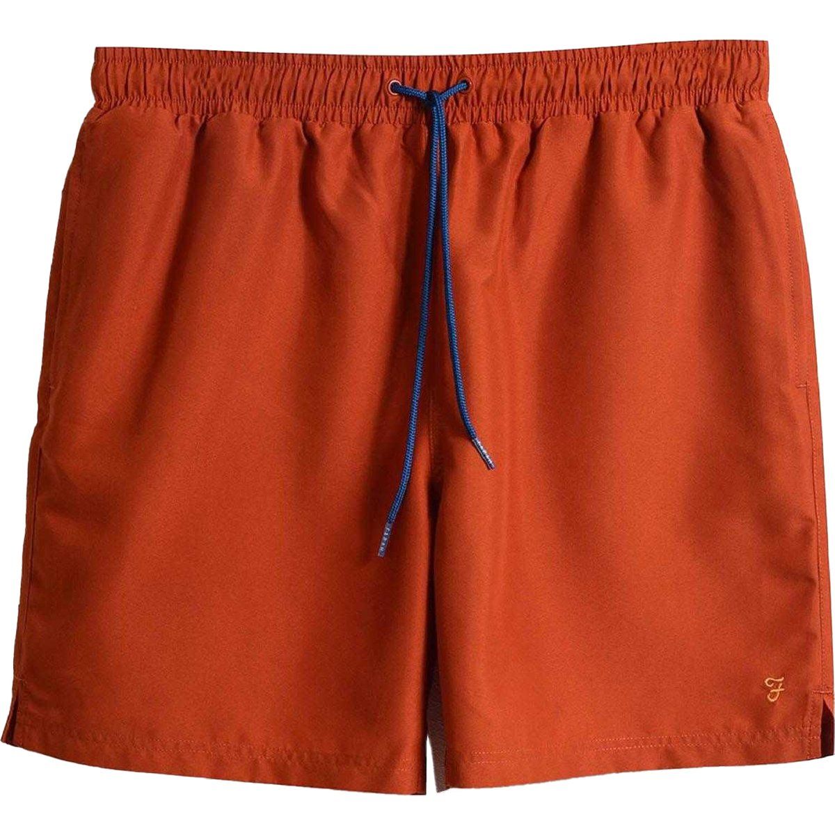 Herren Badeshorts mit Kordelzug, Unifarben