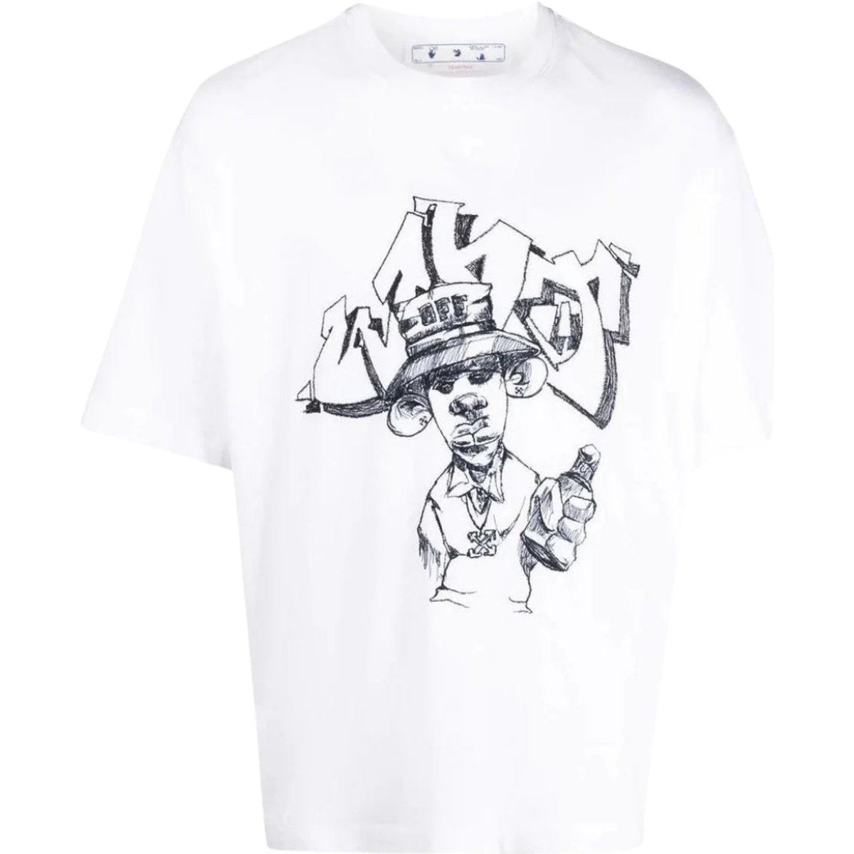 T-Shirt mit Graffiti-Print und kurzen Ärmeln
