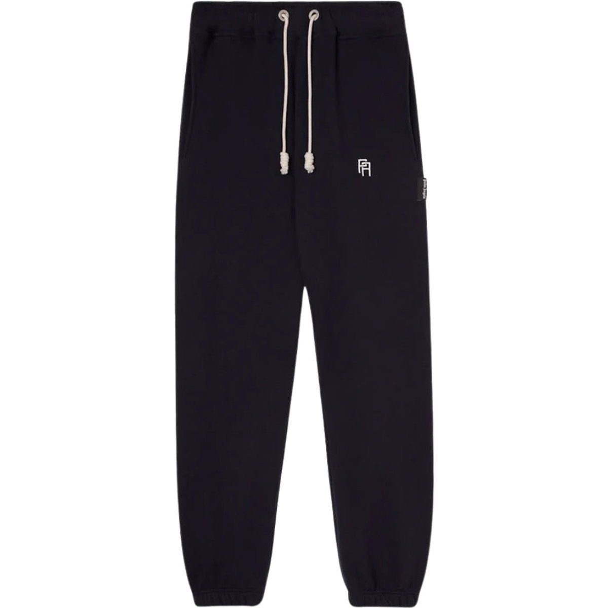 Schmal geschnittene marineblaue Baumwoll-Jogginghose