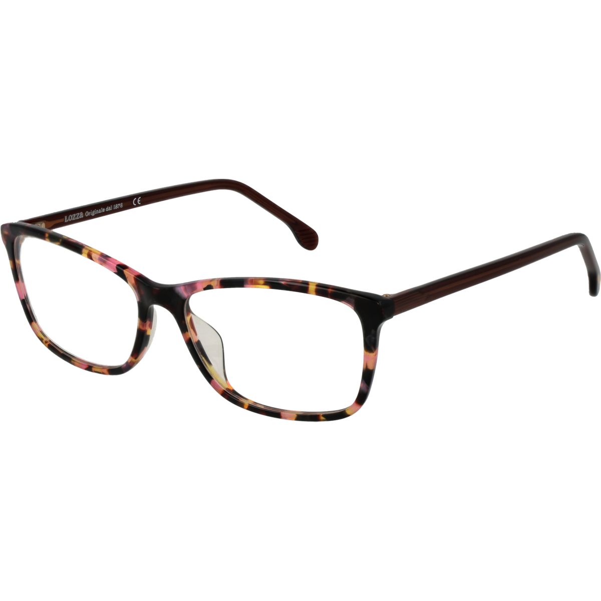 Gemusterte Rechteckige Vollrandbrille