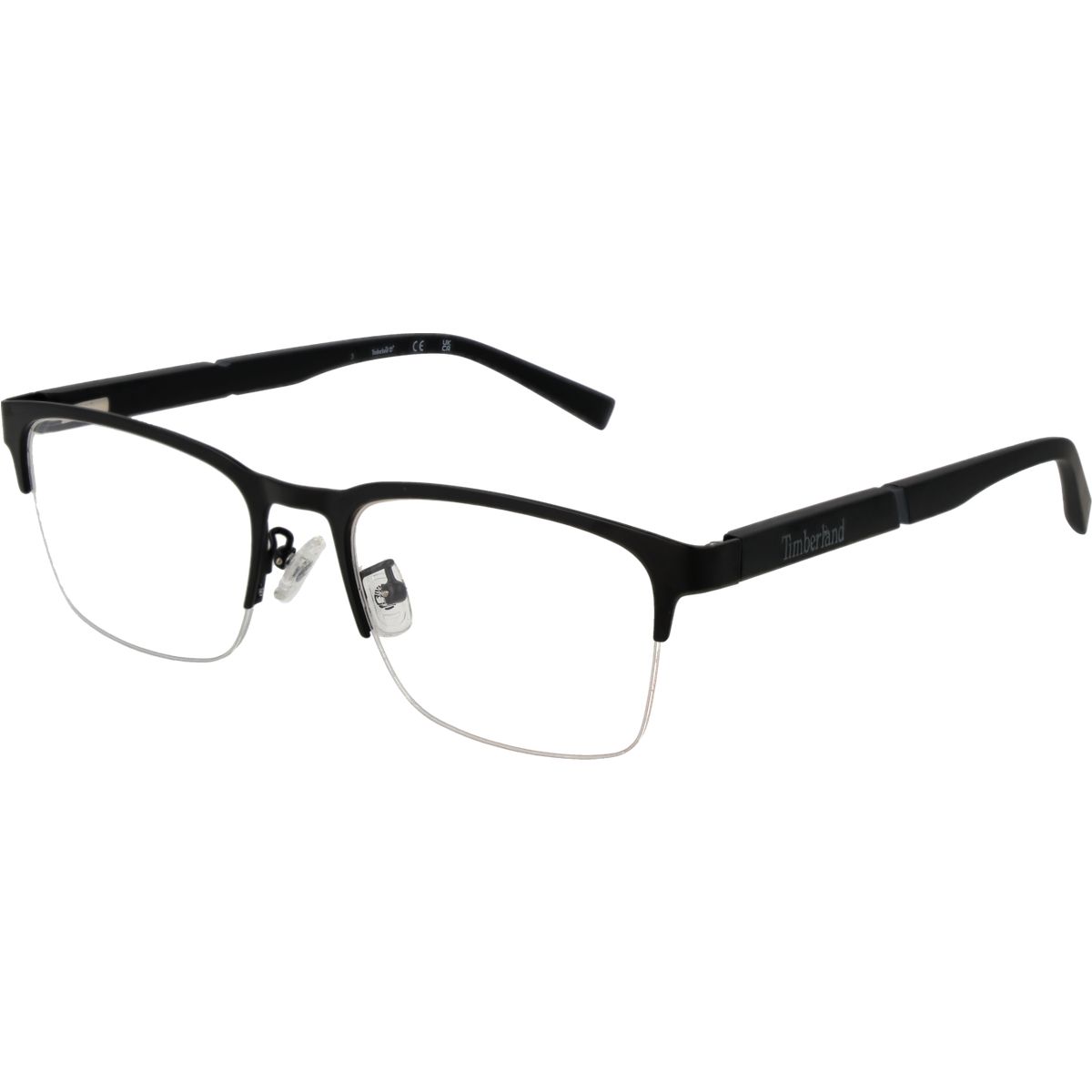 Rechteckige Halbrand Metallbrille