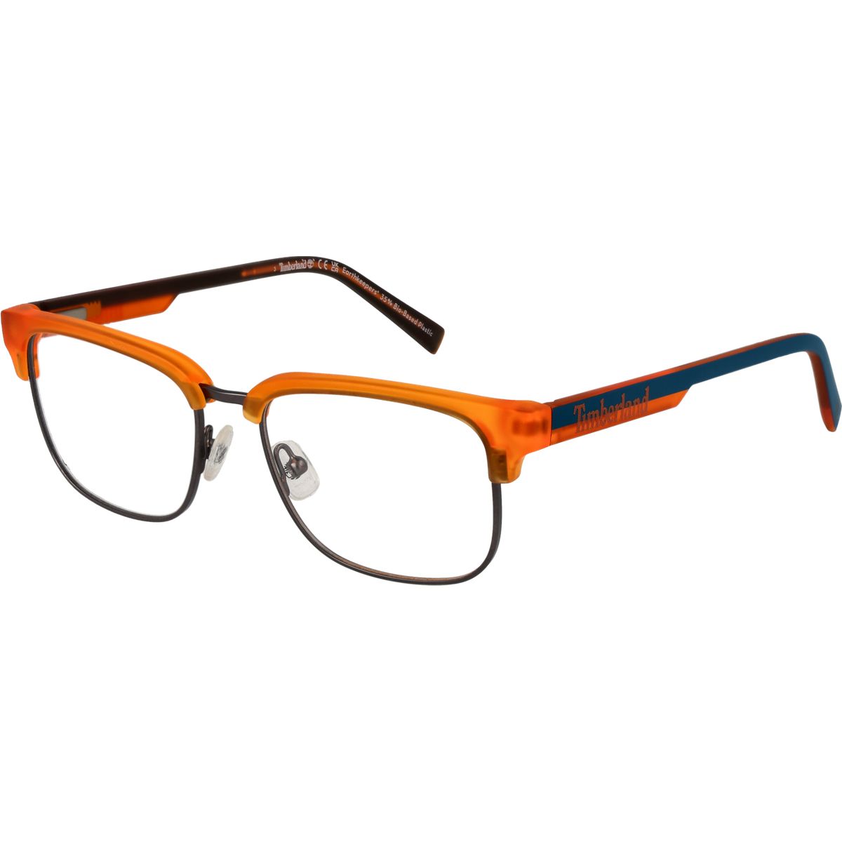 Orange Rahmen Rechteckige Unisex Brille