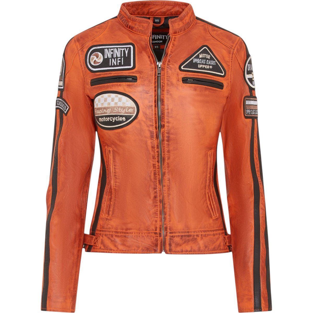 Damen Biker-Rennjacke aus Leder