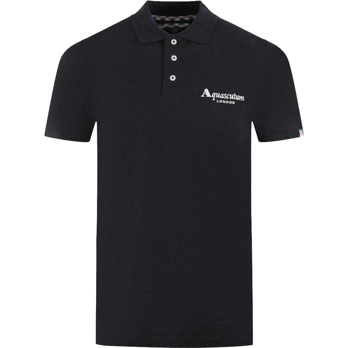 Aquascutum Unisex Erwachsene London Klassisches Poloshirt (Schwarz)