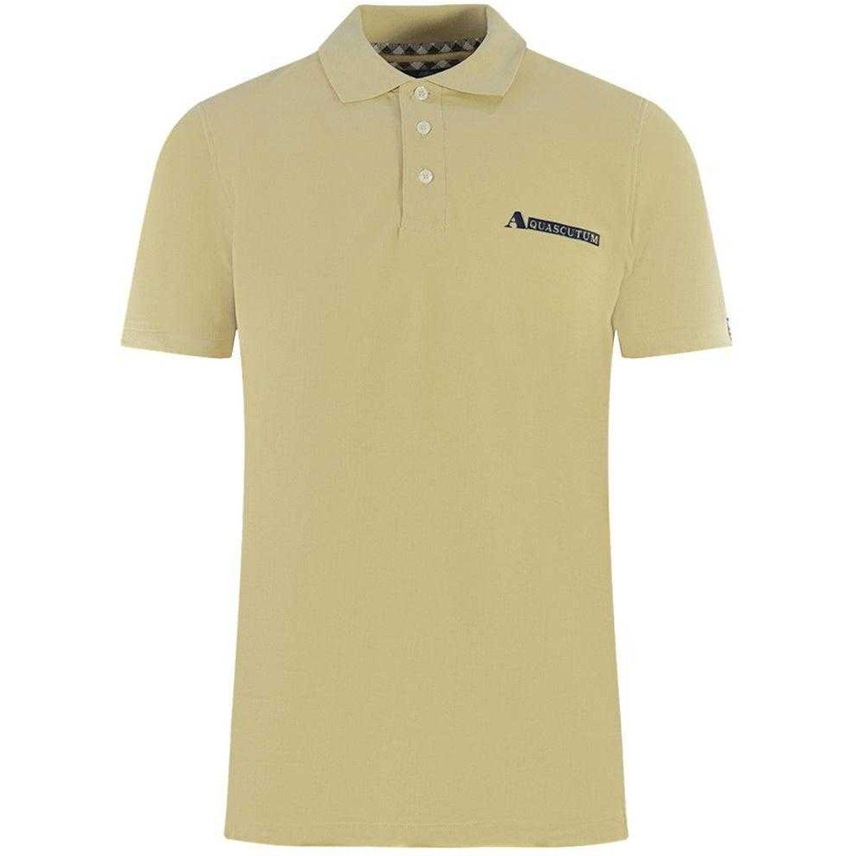 Aquascutum Unisex Erwachsene Boxed Logo Polo-Shirt (Beige)