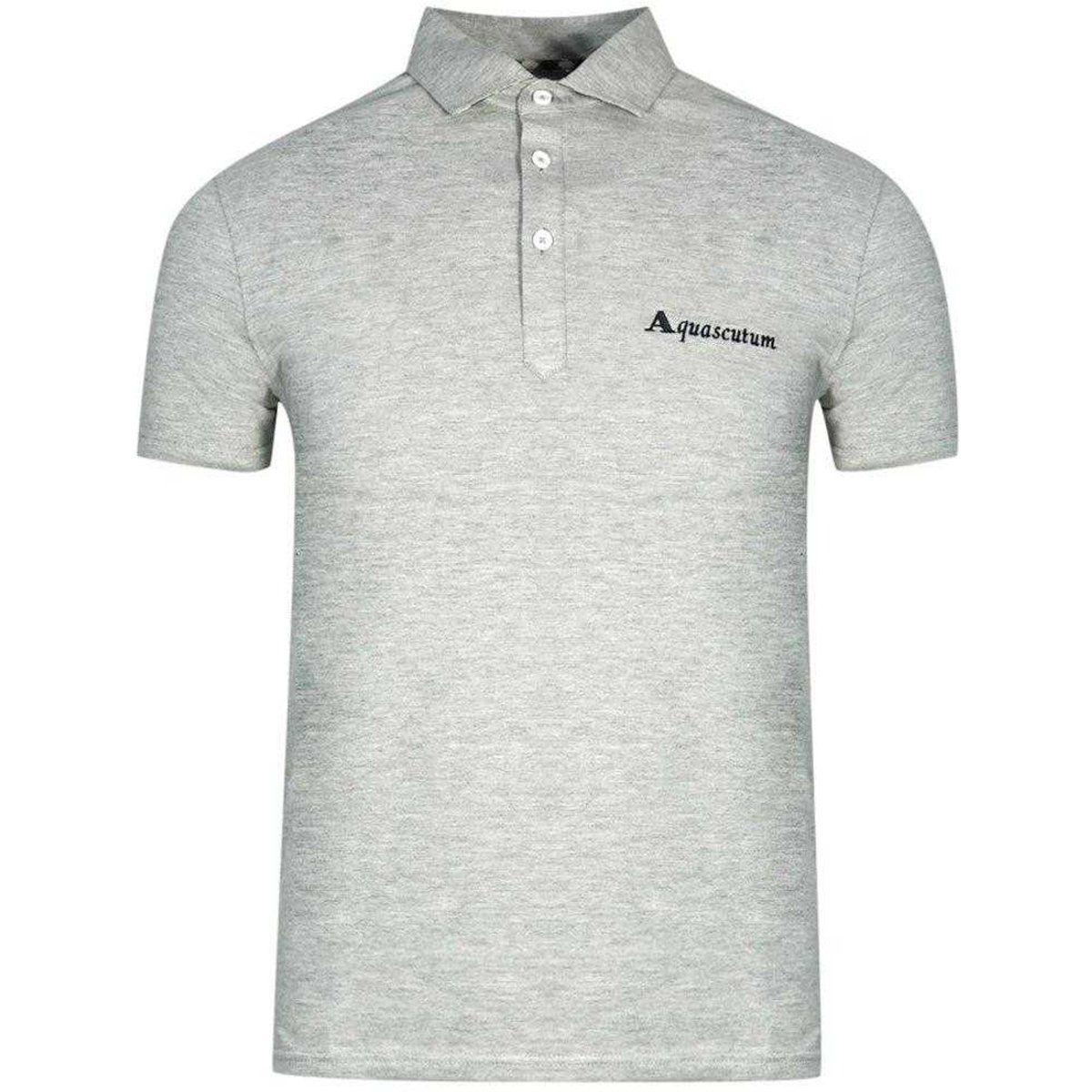 Aquascutum Unisex Erwachsenen Signature Logo Polo-Shirt (Grau)